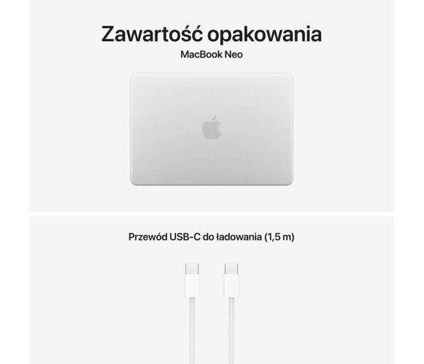 Apple MacBook Neo A18 Pro/8GB/256/Mac OS Srebrny - 1518482 - zdjęcie 12